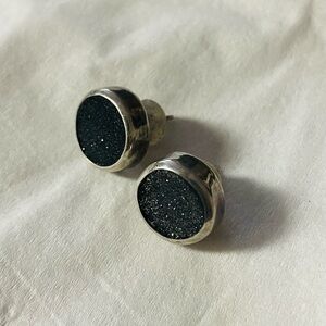 Melissa Joy Manning Sterling Silver and Druzy Stud Earrings